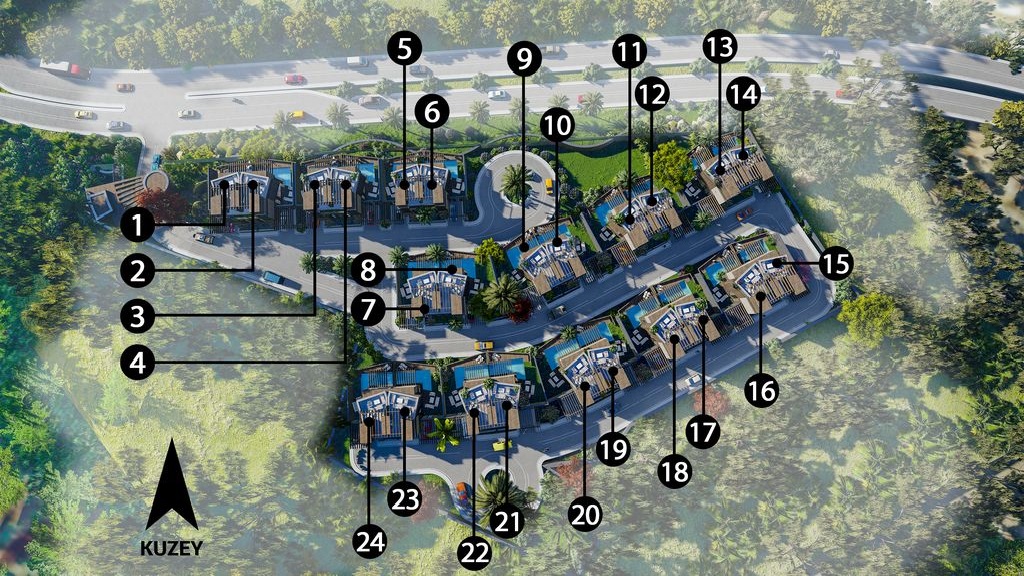 zAkol Marine - Siteplan with Numbers